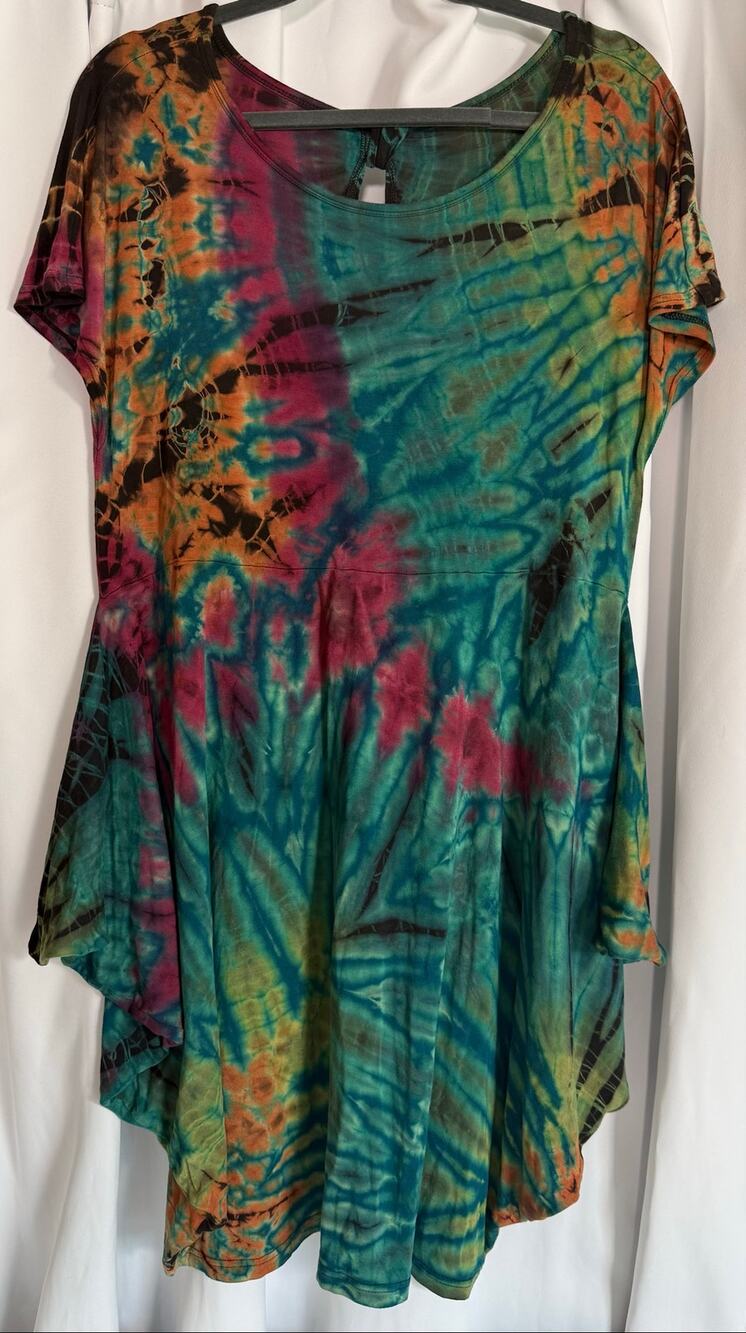 Kathmandu Imports Tie Dye Dress Tunic One Size S-XL Boho Festival